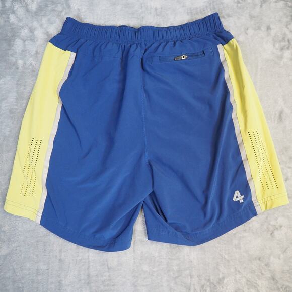 Peloton x Fourlaps Athletic Shorts Men's Size M Blue Training Workout RE-UP - Picture 8 of 10